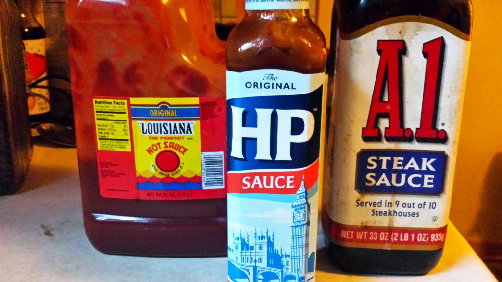 HP sauce with some backup muscle