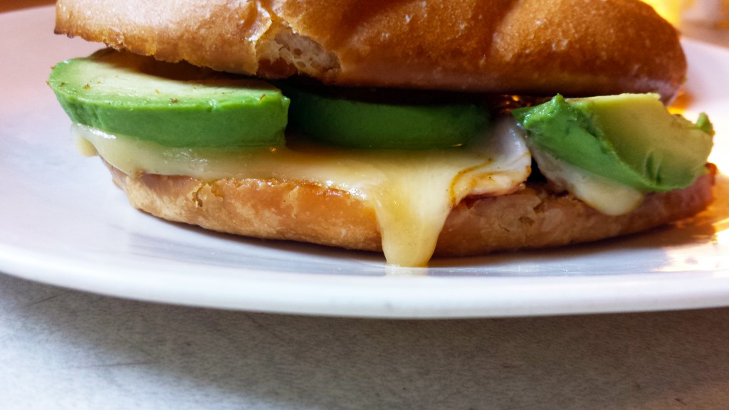 Griddled Polish ham with melted Gouda, on griddled Mexican torta bun, with avocado. Nailed it.