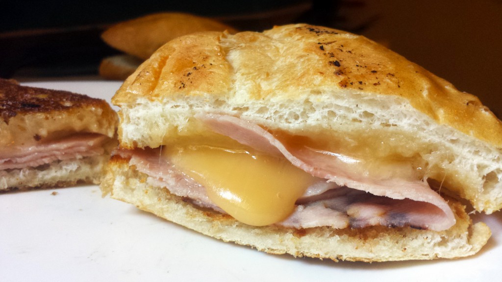 Ham and Gouda on Bolillo roll from La Dolce Bakery