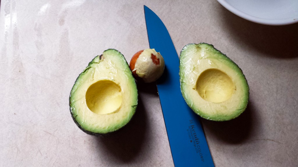 To remove the pit from an avocado: whack and twist