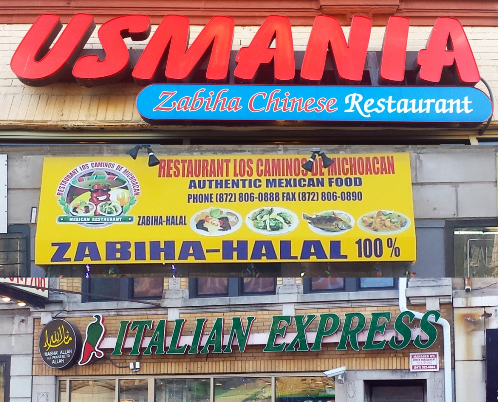 Zabiha Halal Chinese, Mexican, and Italian restaurants