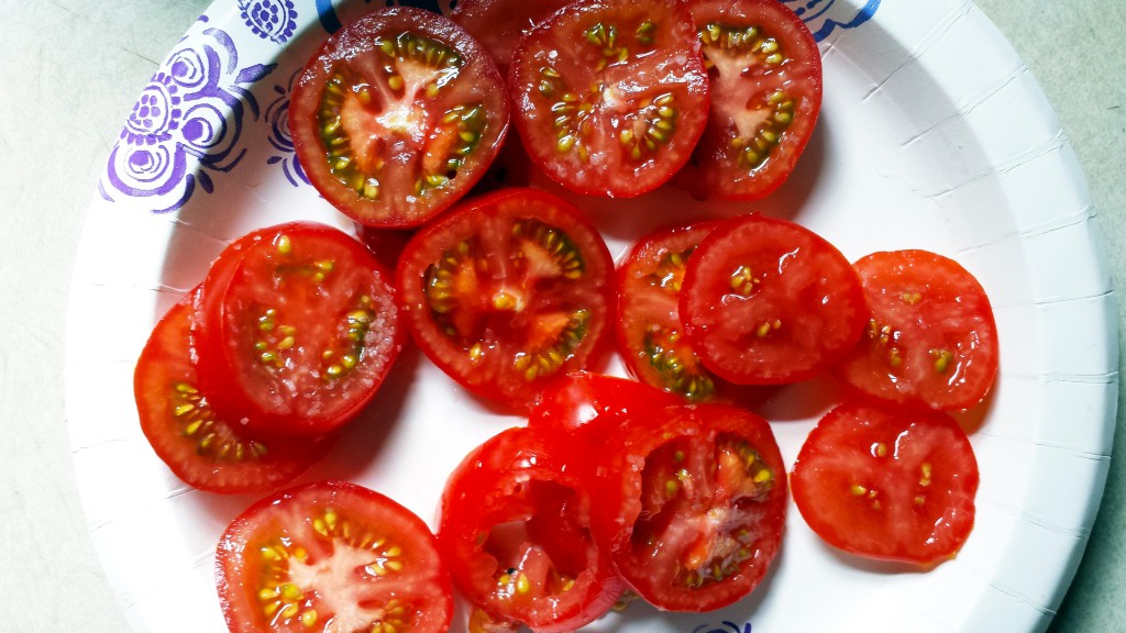 sliced Campari tomatoes