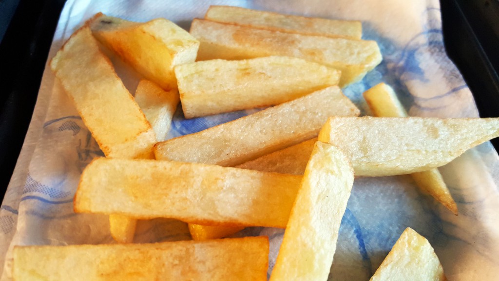 Chips after initial fry