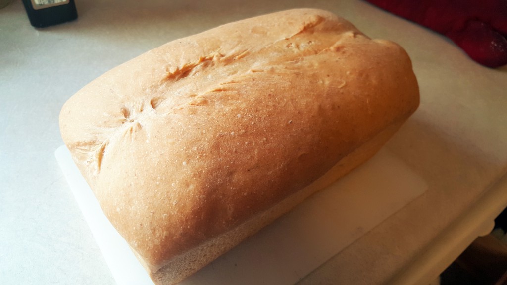 Home-baked loaf of sourdough bread