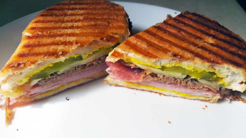 Tampa-style Cubano with salami