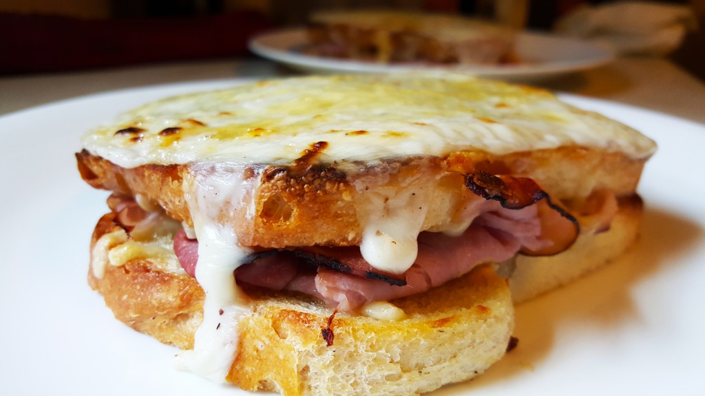 Croque Monsieur with Black Forest ham and French bread