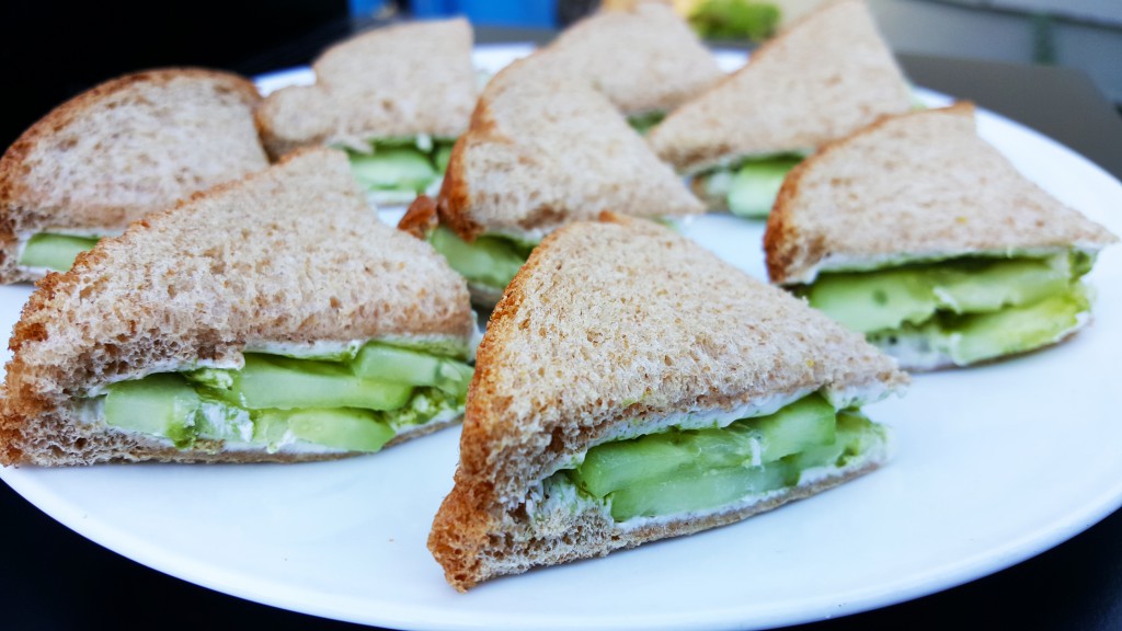 Indian cucumber sandwich 