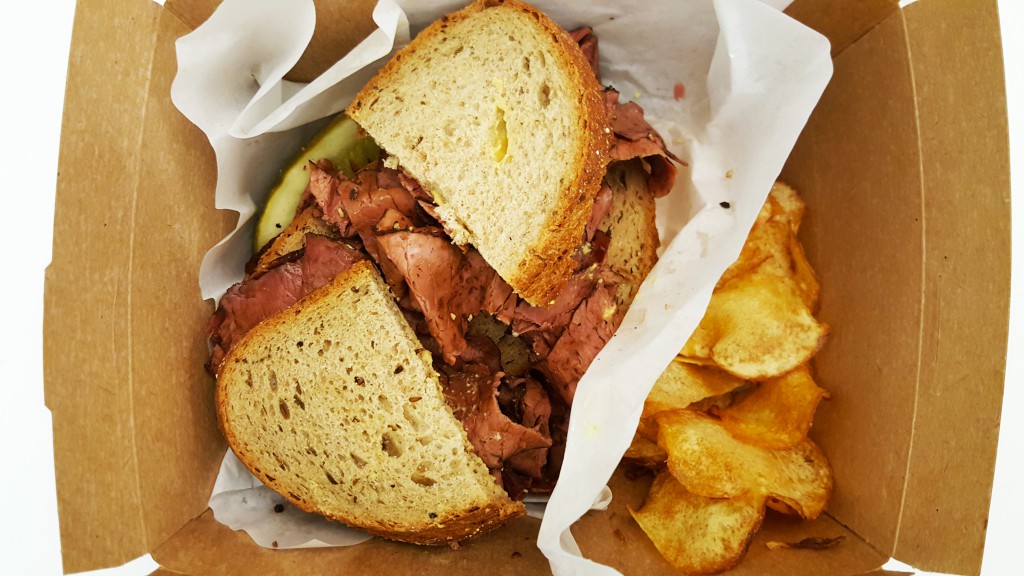 Pastrami sandwich from Corned Beef Factory