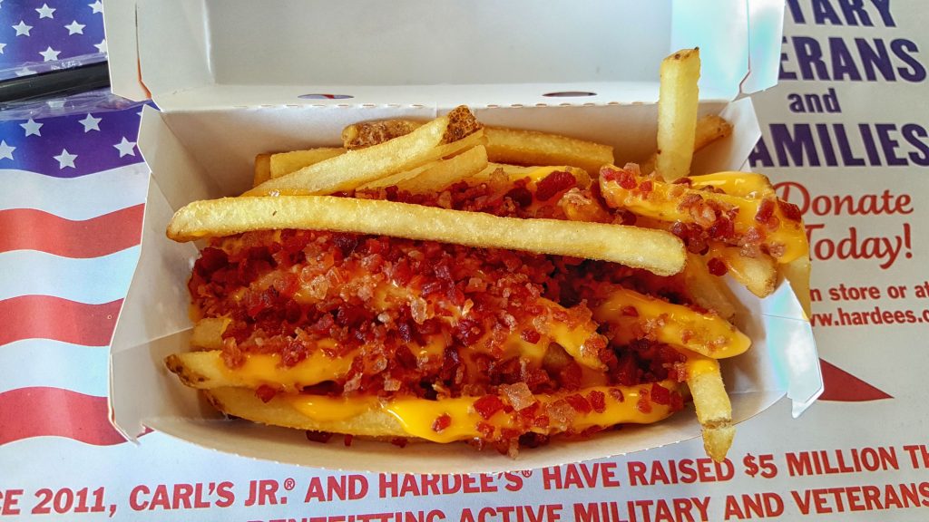 Hardee's bacon and cheese fries