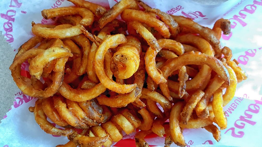 "Schoop's Loops" curly fries