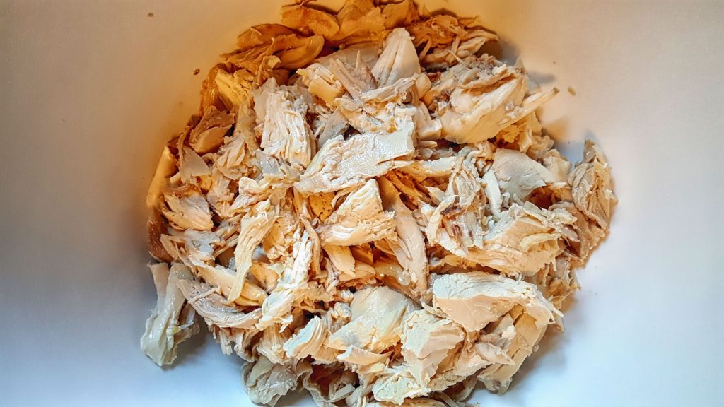 shredded poached chicken