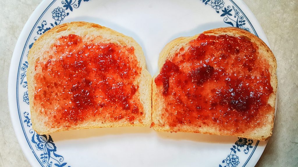 Sandwich with jam only