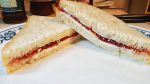 Sandwich with butter and jam