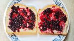Blueberry jam sandwich