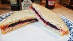 Blueberry jam sandwich