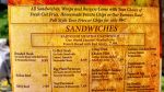 Bartolini's sandwich menu