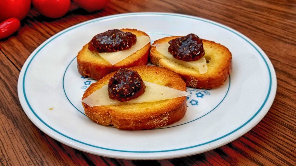 manchego cheese, fig jam