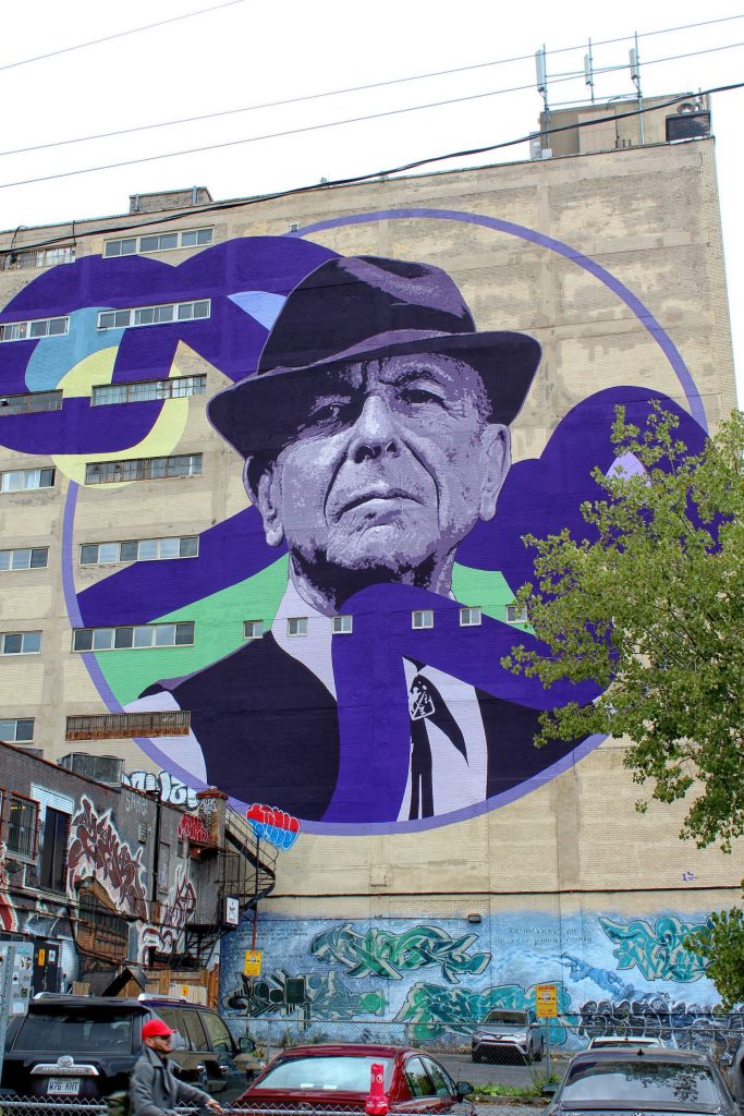 Street art of Leonard Cohen