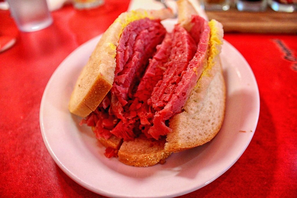 Dunn's Famous smoked meat sandwich