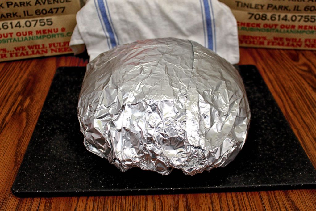 Wrapped in foil overnight