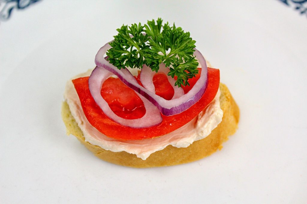 Anchovy spread with tomato and onion