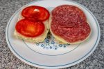 Pebete with salami and provolone