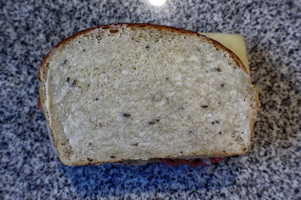 Buttered rye bread