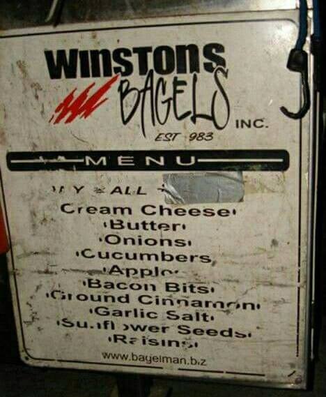 Winston's menu