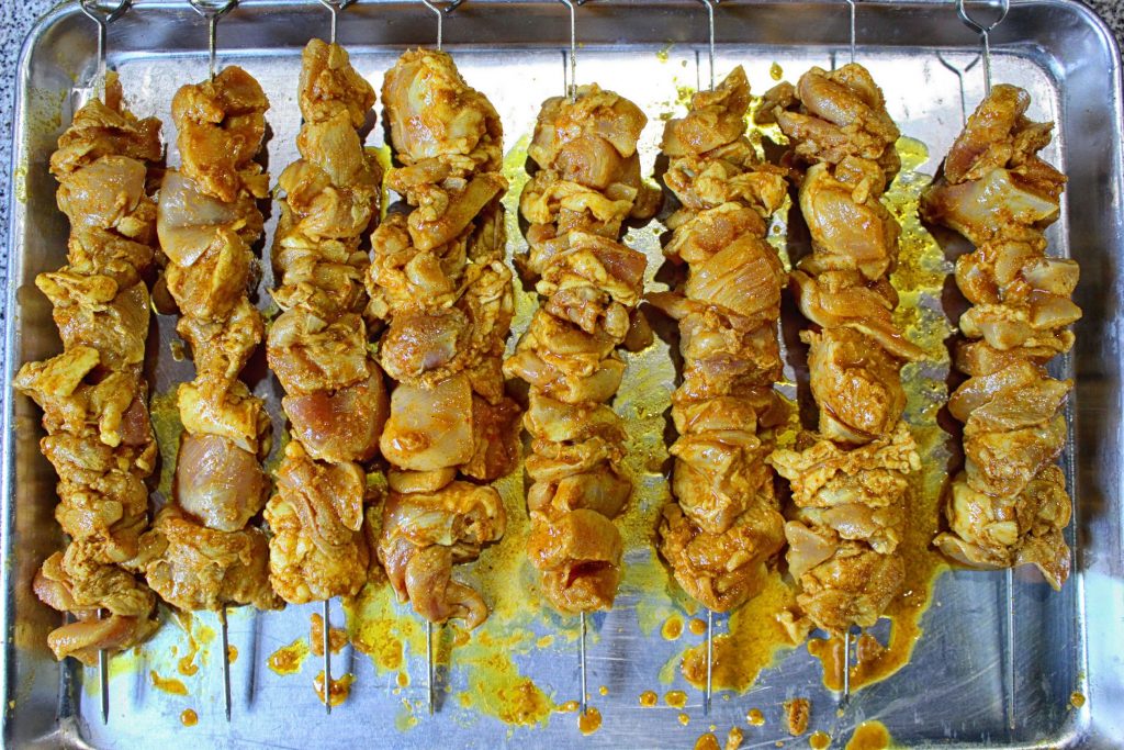 Chicken "shawarma" before grilling
