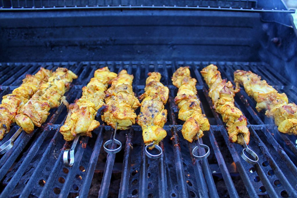 Chicken "shawarma" on the grill