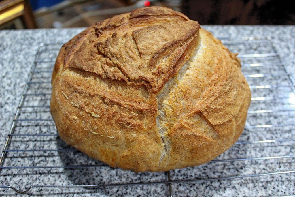 Home-baked wheat boule