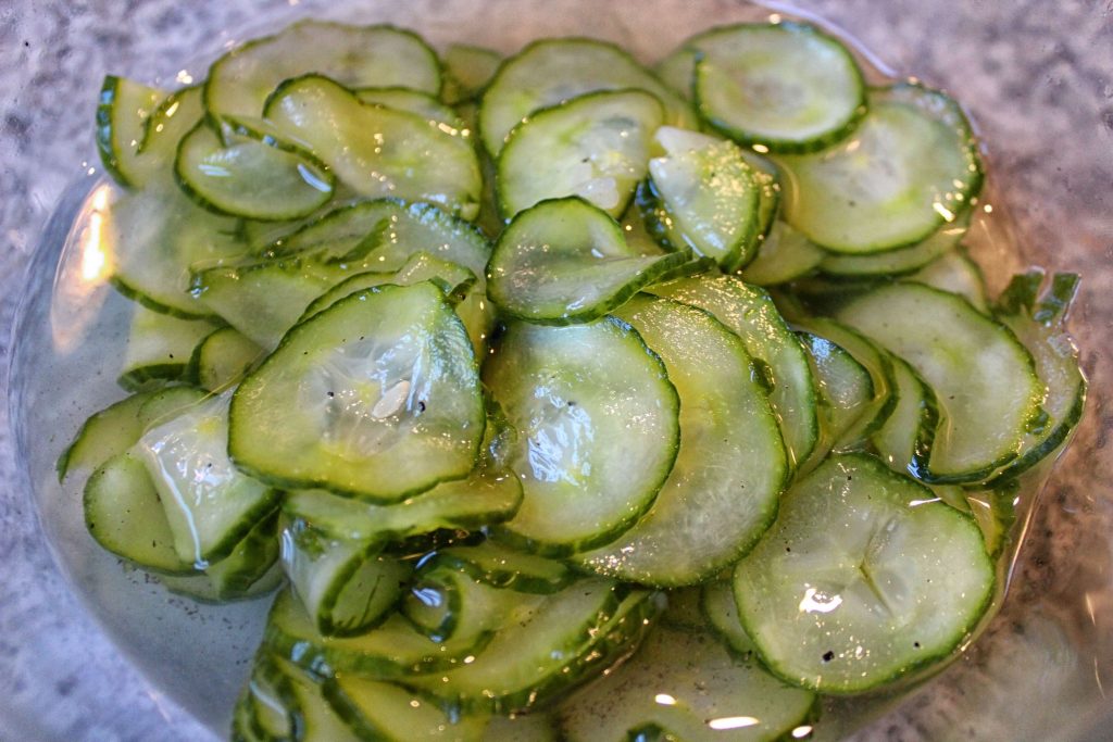 Pickled cucumber salad