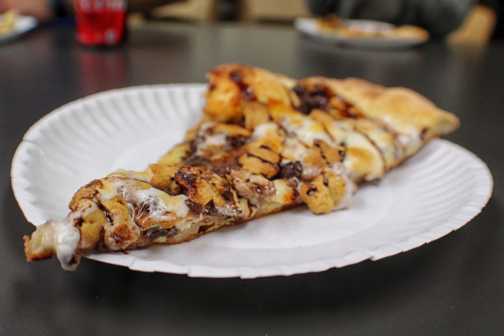 S'more pizza slice from Dimo's Pizza